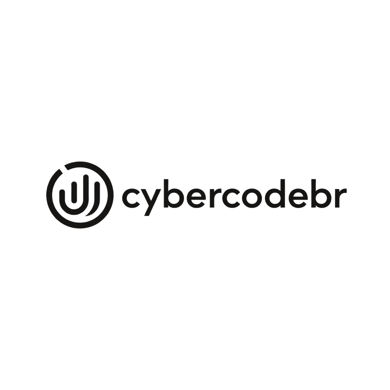 Logo da CybercodeBR em preto sobre fundo branco.